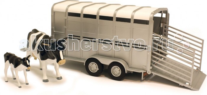 Игровые наборы Tomy Трейлер для перевозки животных с коровой и теленком