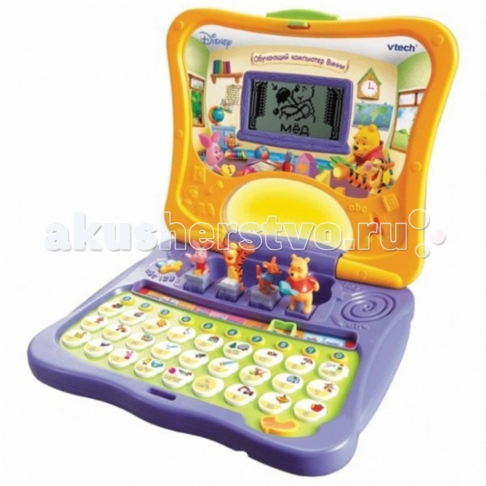 Vtech Обучающий компьютер Винни 80-069126 (6)Обучающий компьютер Винни 80-069126 (6) Vtech Обучающий компьютер Винни 80-069126 (6)Обучающий компьютер Винни 80-069126 (6)Обучающий компьютер Винни Vtech 11 обучающих программ . Учим буквы , цифры и новые слова. Ж/К дисплей и 3D фигуры. Регулировка громкости , автоматическое отключение . Этот красочный компьютер включает в себя 11 обучающих программ, с помощью которых ваш малыш научится произносить буквы и цифры, пополнит словарный запас, Научится считать и разовьет чувство ритма. Настоящие голоса героев, 3D фигуры, забавная анимация и звуковые эффекты вызовут интерес к игре и разовьют самостоятельность. Вопросы и игры на внимательность помогут закрепит полученные знания, научат мыслить логически, и будут способствовать развитию реакции. Большой LCD-экран поможет в развитии ассоциативного мышления. Особенности : 11 обучающих программ 33 буквы алфавита Цифры от 0 до 9 3D фигуры Большой LCD-экран Фонетика Пополняем словарный запас Простые математические навыки Музыка Сравнение Тренируем навык печатания на клавиатуре Регулировка громкости<br>