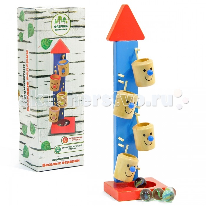 Деревянные игрушки Фабрика фантазий Игра на ловкость Веселые ведерки 42295