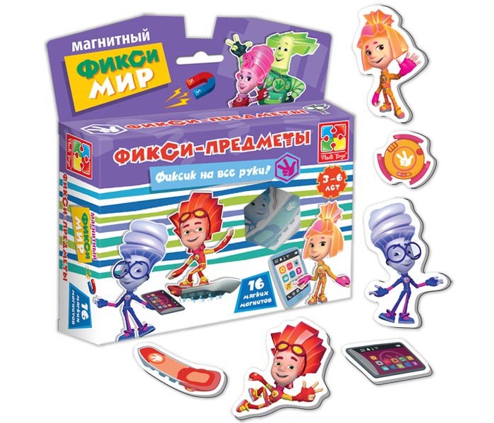 Раннее развитие Vladi toys Игра магнитная Фикси-мир Предметы игры для малышей vladi toys игра настольная фикси телевизор