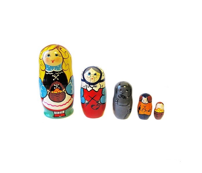 Деревянные игрушки Бэмби Матрешка Красная шапочка 7705 игрушка бэмби красная шапочка 7705