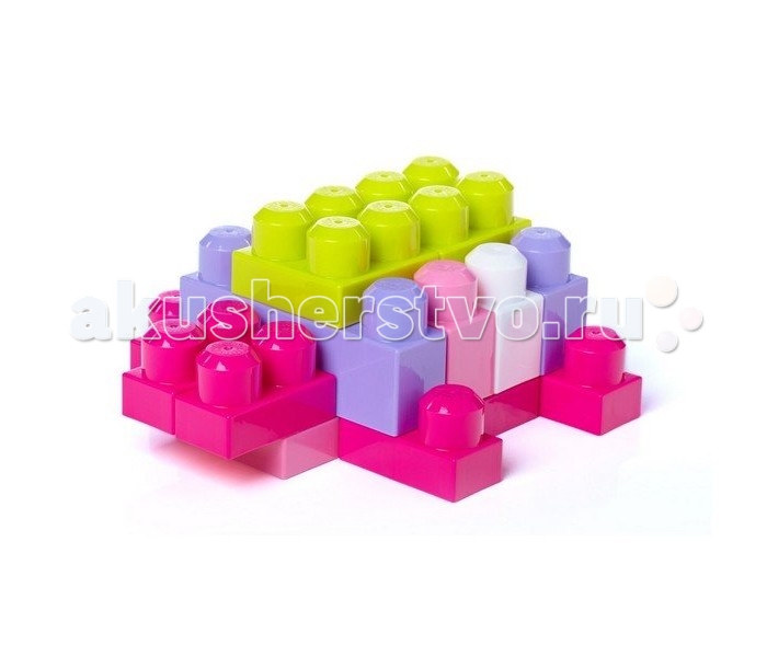 Конструктор Mega Bloks First Builders Big Building Bag для девочек 60 деталей