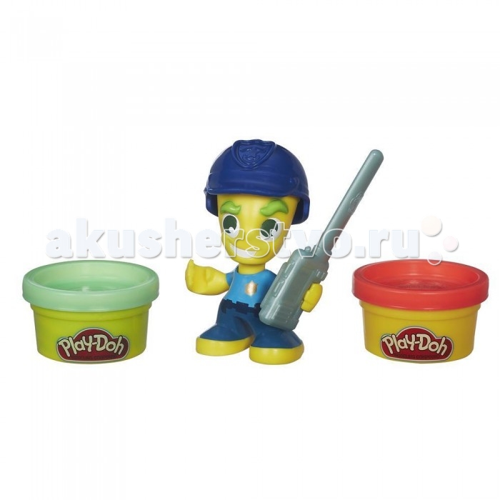 Всё для лепки Play-Doh Игровой набор пластилина Город Фигурки Полицейский рации