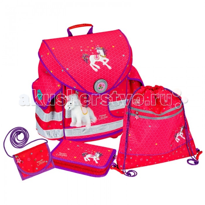 Spiegelburg Школьный ранец Prinzessin Lillifee Ergo Style plus с наполнением 10579Школьный ранец Prinzessin Lillifee Ergo Style plus с наполнением 10579 Spiegelburg Школьный ранец Prinzessin Lillifee Ergo Style plus с наполнением 10579Школьный ранец Prinzessin Lillifee Ergo Style plus с наполнением 10579Ранец Prinzessin Lillifee имеет удобные застежки и светоотражающие элементы. Ударопрочный и водонепроницаемый. Дно ранца оснащено жесткими уголками и подставкой, которые помогают сохранить форму ранцу. В комплекте: Пенал с наполнением Lyra Osiris; Мешок для обуви; Кошелек на шнурке; Брелок; Дорожная книга для детей; Расписание занятий; Прозрачный силиконовый чехол для пропуска на карабине. Особенности: Размер: 38 x 37 x 23 см<br>