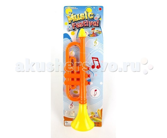 Музыкальные игрушки Shantou Gepai Горн 34 см музыкальные игрушки shantou gepai набор музыкальные инструменты 5 предметов