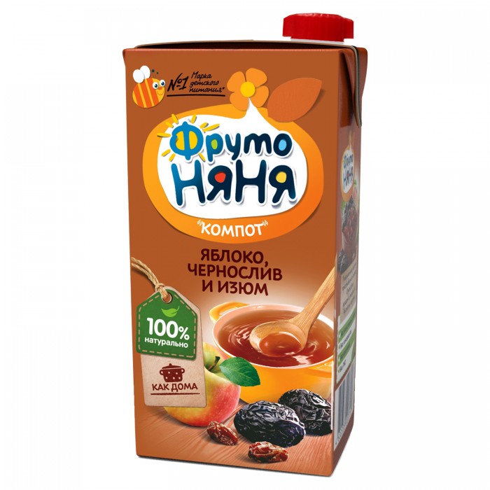 ФрутоНяня Компот из яблок и чернослива с экстрактом изюма