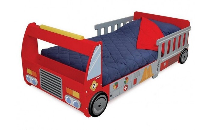 фото Подростковая кровать KidKraft Пожарная машина