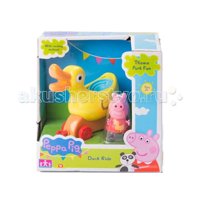 Каталки-игрушки Свинка Пеппа (Peppa Pig) Уточка с фигурками 31010 каталки peppa pig каталка машина семьи пеппы свинка пеппа
