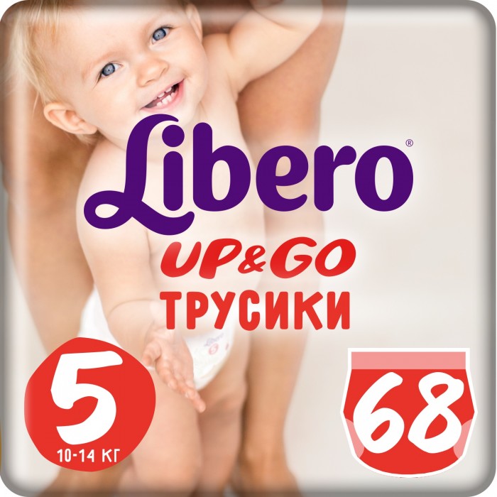 фото Libero Подгузники-трусики Up&Go Size 5 (10-14кг), 68 шт.