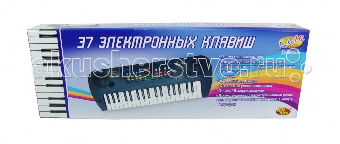 Музыкальные игрушки DoReMi Синтезатор с микрофоном 37 клавиш 54 см музыкальные игрушки