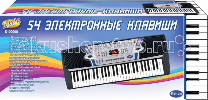 Музыкальная игрушка DoReMi Синтезатор 54 клавиши 88 см