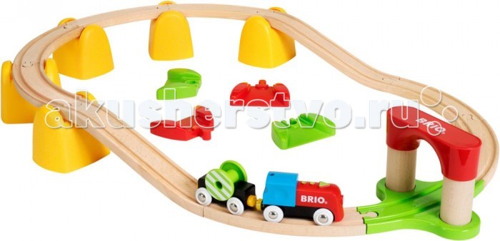 Brio Игровой набор Мо перва железна дорогаИгровой набор Мо перва железна дорога Brio Игровой набор Мо перва железна дорогаИгровой набор Мо перва железна дорогаИгровой набор Ма перва железна дорого от бренда Brio вклчает в себ деревнные лементы, которые помогут собрать паровозик, рельсы и тоннель. Поезд способен самостотельно двигатьс по рельсам. На последнем вагончике расположен груз в виде катушки, которые крутитс при движении паровозика. Вагоны поезда сцеплтс с помощь магнитов, потому из можно легко разъединить, если то необходимо. В комплекте: 1 паровоз; 1 вагон; Детали дл сборки железной дороги; Аксессуары. Особенности: Размер упаковки: 45 х 27 х 12 см Размер площадки: 70 х 48 см<br>