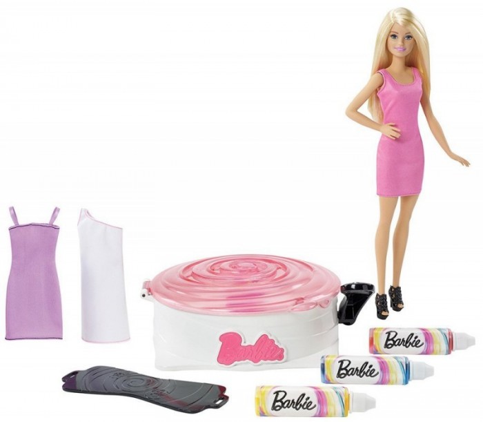 Barbie Игровой набор для создания цветных нарядов с куклой Барби