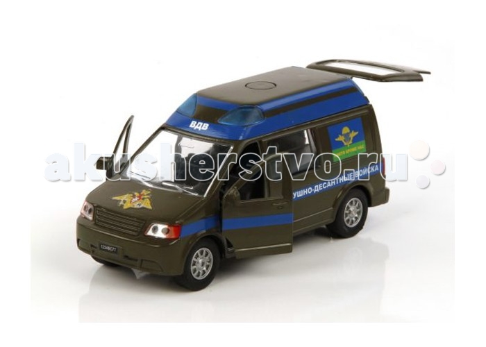 

Пламенный мотор Металлическая инерционная машина ВДВ России (свет, звук) 1:32, Металлическая инерционная машина ВДВ России (свет, звук) 1:32