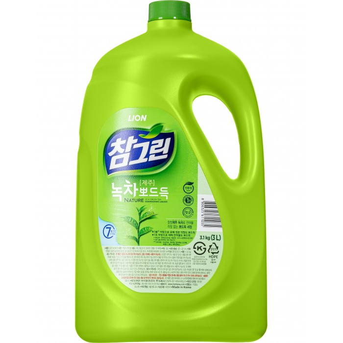фото Cj lion средство для мытья посуды chamgreen с ароматом зеленого чая 2970 мл