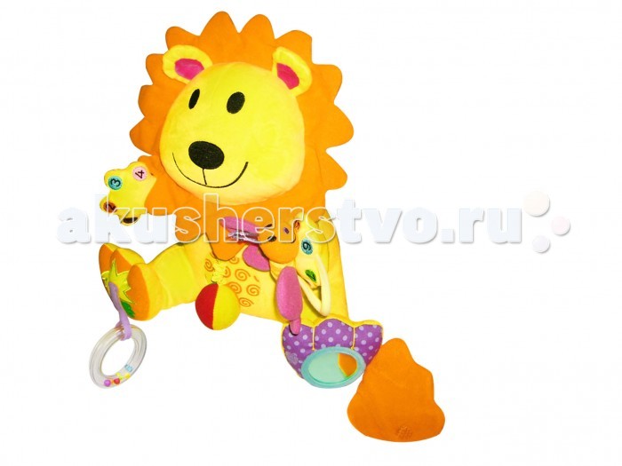 фото Мягкая игрушка biba toys занятой лев