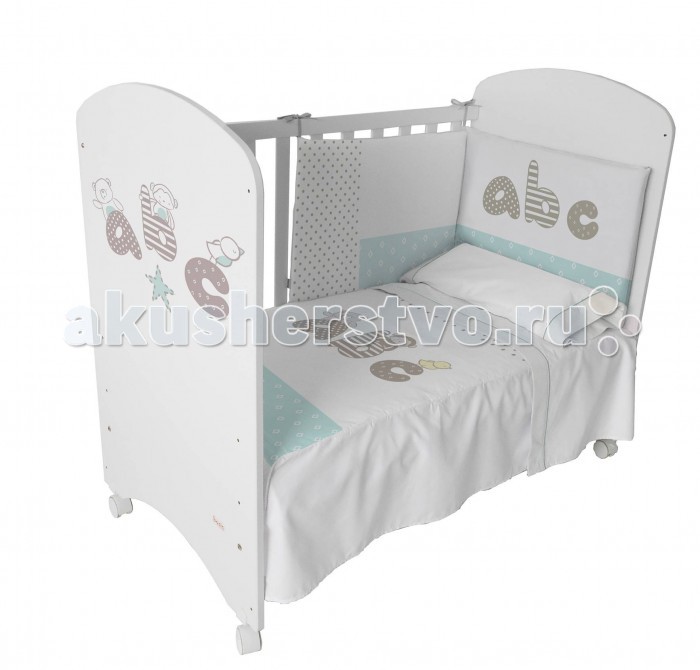 фото Детская кроватка micuna promo abc 120x60 + бортики tx-1744 + матрас ch-620