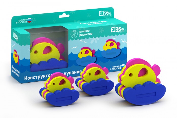 Игрушки для ванны ElBascoToys Игрушка-конструктор для купания Семейство рыбок ldcx семейство автомобилей автоматические аберрантные игрушки детские игрушки 5109