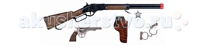 Фото - Игрушечное оружие Gonher Игрушечное оружие Ковбойский игровой набор с винтовкой на 8 пистонов папка бдительность наше оружие