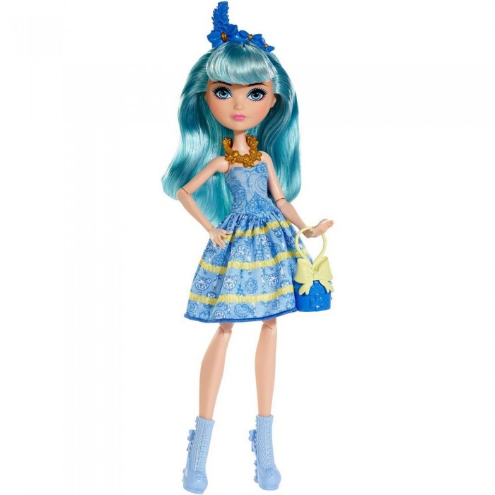 Ever After High Кукла Блонди Локс серия Именинный балКукла Блонди Локс серия Именинный бал Ever After High Кукла Блонди Локс серия Именинный балКукла Блонди Локс серия Именинный балКукла Ever After High Блонди Локс серия Именинный бал Куклы из серии «Именинный бал» в ассортименте (Блонди Локс, Си-Эй Кьюпид, Дачесс Свон), безусловно, заслуживает внимания. Три шарнирные куклы были выпущены в тематических нарядах, они одеты для вечеринки по случаю дня рождения. А дочь Златовласки Блонди Локс даже сменила привычный цвет волос: в этом выпуске Блонди получила не традиционные золотые, а голубые локоны. Кукла одета в очень нежное платье с принтом в виде медвежат и цветов, ее сумочка выглядит как упаковка подарка, а высокие каблуки туфелек выполнены в виде пирожных макарон. Ее голубые волосы перехвачены ободком. На шее – золотое ожерелье. Все аксессуары съемные. Высота куклы: 27 сантиметров. Игрушка продается в красочной блистерной упаковке. Рекомендуемый возраст: от 6 лет.<br>
