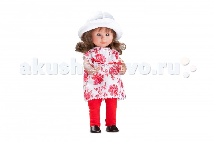 Dnenes/Carmen Gonzalez Кукла Маритта в брчном костме 34 смКукла Маритта в брчном костме 34 см Dnenes/Carmen Gonzalez Кукла Маритта в брчном костме 34 смКукла Маритта в брчном костме 34 смКукла Маритта в брчном костме - очаровательна кукла-девочка испанского производител в модном нарде. Девочка одета в коротенькое белое платье с большими красными цветами и красные узкие брчки. Прмое платье классического фасона декорировано белой тесьмой и красными бантиками на талии. Красные брчки дополнт и оживлт нард. Копну густых и пышных волос сдерживает кокетлива бела шлпка. На ножках обуты аккуратные черные туфельки. Волосы каштановые, хорошо прошитые. Глаза карие, стеклнные, обрамлены ресничками, закрыватс. Кукла не имеет запаха и обладает притным тактильным ффектом. Кукла Carmen Gonzalez продаетс в красивой подарочной коробке с прозрачным окошком.<br>
