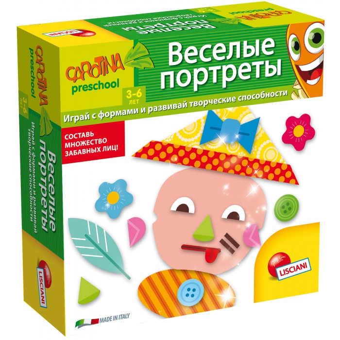 

Lisciani Игра настольная Веселые портреты, Игра настольная Веселые портреты