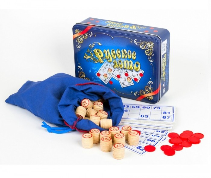 

Десятое королевство Настольная игра Русское лото (синяя жестяная коробка), Настольная игра Русское лото (синяя жестяная коробка)