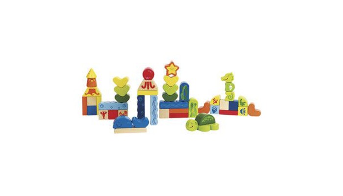 Деревянная игрушка Hape Конструктор Морские животные Е0432