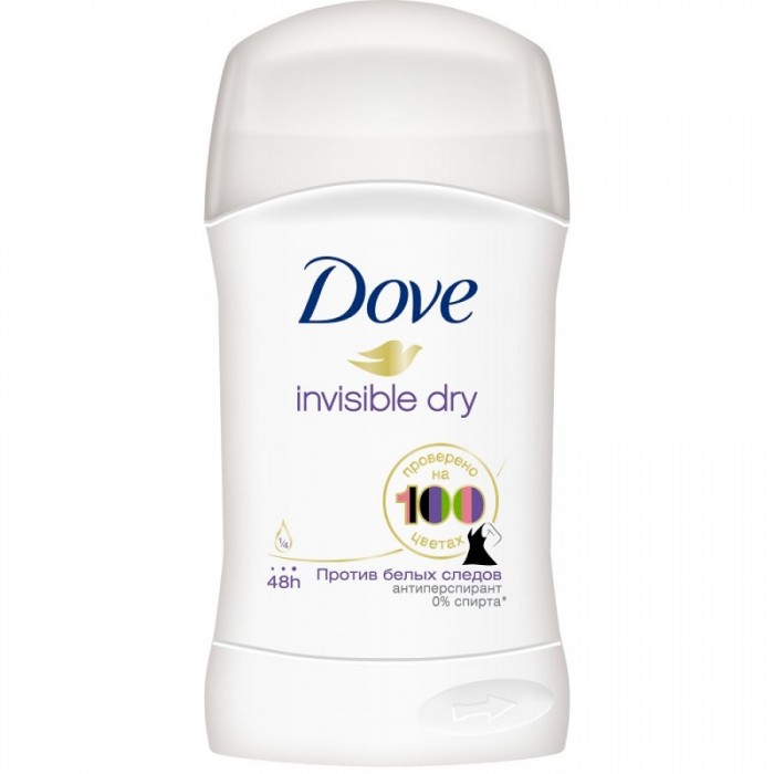 Косметика для мамы Dove Антиперспирант для женщин Невидимый стик 40 мл косметика для мамы dove оригинал дезодорант антиперспирант стик 40 мл