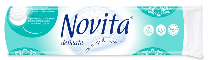 Гигиена для мамы Novita Косметические двусторонние ватные диски 100 шт. ten m journey ватные диски для новорождённых sh116