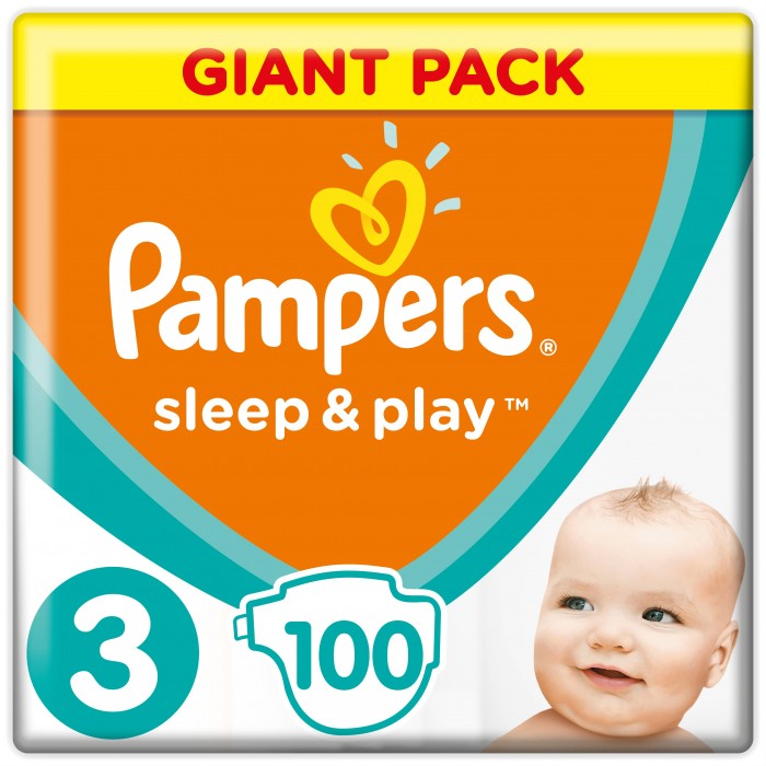 фото Pampers Подгузники Sleep & Play Midi р.3 (6-10 кг) 100 шт.