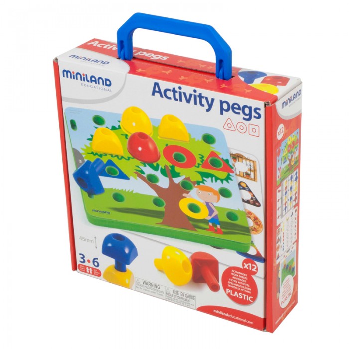 фото Miniland Мозаика Activity Pegs в чемоданчике