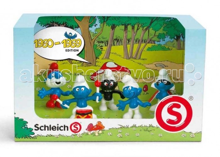 Игровые фигурки Schleich Игровая фигурка Набор Смурфов 1960-1969 фигурки игрушки schleich чайка