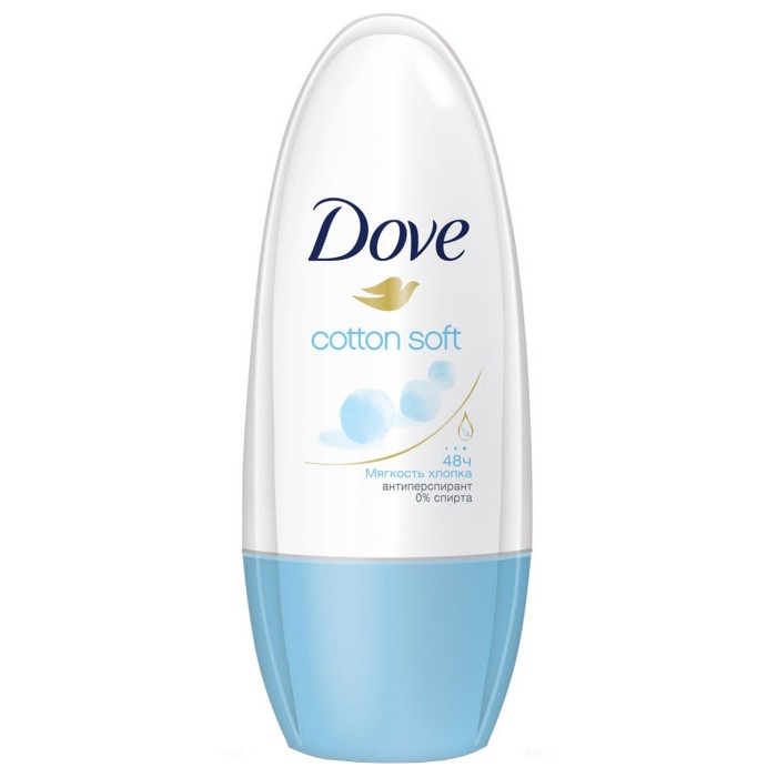 Косметика для мамы Dove Дезодорант антиперспирант ролик женский Мягкость хлопка 50 мл косметика для мамы dove оригинал дезодорант антиперспирант стик 40 мл