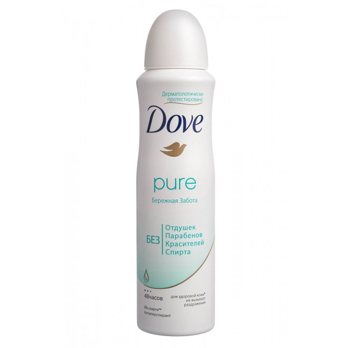 Косметика для мамы Dove Дезодорант аэрозоль антиперспирант женский Бережная забота для чувствительной кожи 150 мл дезодорант ролл 48 часов для женщин lavilin 65 мл hlavin