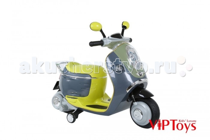 Электромобиль Vip Toys W388W388 Электромобиль Vip Toys W388W388Замечательный подарок для Вашего ребенка! Стильный, экологичный и очень практичный электроскутер будет радовать ребенка долго, потому что он спроектирован и собран очень качественно. Скутер внешне очень симпатичный, имеет при этом простую и надежную конструкцию. Предмет зависти для всех ребят и гордости для вашего малыша. Характеристики: корпус - полипропилен усиленный, закаленный, противоударный экологически чистая и безопасная для детей краска соответствует европейским стандартам безопасности для детей от 3-х лет реалистичный дизайн разгоняется до 3-4 км/ч сидение эргономичной формы руль удобный, нескользящие покрытия может ехать вперед-назад, руль поворачивается вправо-влево корпус-прочен и долговечен, не останется ни одной царапины время работы электроскутера - 2 часа максимальная нагрузка - 35 кг. музыкальные и световые эффекты с 2-мя дополнительными колесиками игрушка разработана, чтобы обеспечивать ребенку максимальную безопасность Размеры игрушки (дхшхв): 102х44х75 см<br>