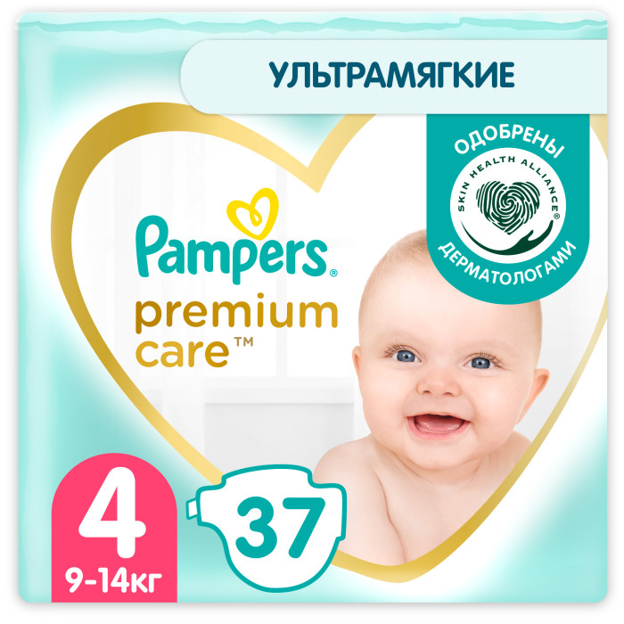 фото Pampers Подгузники Premium Care Maxi р.4 (9-14 кг) 37 шт.