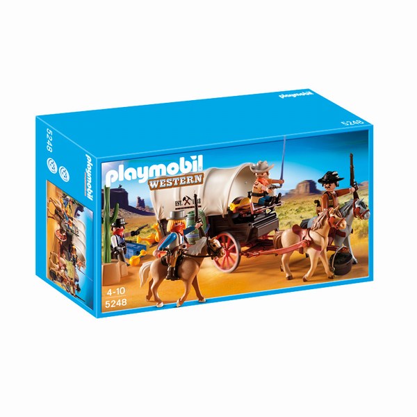 

Конструктор Playmobil Дикий запад: Телега запряженная лошадьми