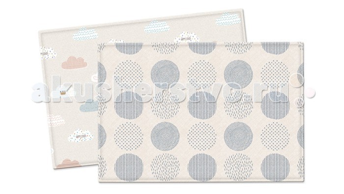 

Игровой коврик Parklon Двухсторонний Green Soft Голубые кружки/Облачка 190x130x1.2 см