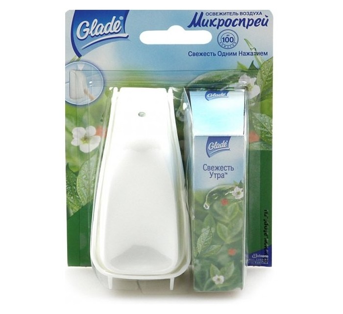 Бытовая химия Glade Освежитель воздуха микроспрей Свежесть утра 10 мл освежитель воздуха glade микроспрей свежесть утра сменный баллон 10 мл