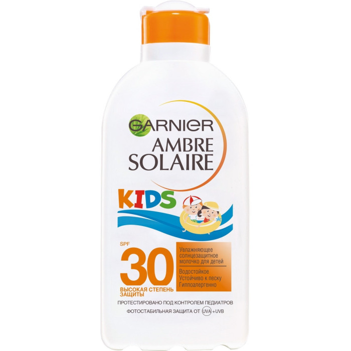 Солнцезащитные средства Garnier Ambre Solaire Молочко солнцезащитное SPF30 детское 200 мл солнцезащитные средства garnier ambre solaire молочко после загара 200 мл