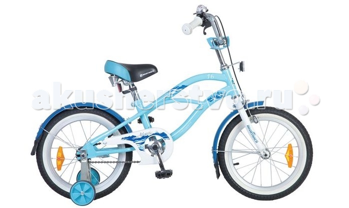 Велосипед двухколесный Novatrack Cruiser 16Cruiser 16 Велосипед двухколесный Novatrack Cruiser 16Cruiser 16Велосипед двухколесный Novatrack Cruiser 16 - надежный городской велосипед для детей от 5 лет. Модель выполнена в оригинальном дизайне и одинаково подойдет как мальчикам, так и девочкам. Велосипед предназначен для прогулок по паркам, улицам, а также для катания по пересеченной местности. Особенности: сиденье и руль регулируются по высоте широкие надувные колеса удобные нескользящие ручки ручной тормоз звонок на руле светоотражатели Диаметр колес: 16<br>