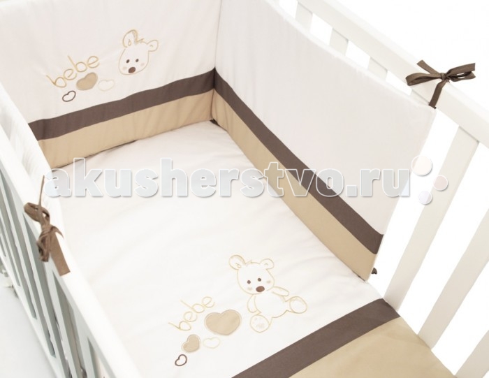 Комплект в кроватку Micuna Бортики и покрывало Bebe 120х60 смБортики и покрывало Bebe 120х60 см Комплект в кроватку Micuna Бортики и покрывало Bebe 120х60 смБортики и покрывало Bebe 120х60 смMicuna Бортики и покрывало Bebe 120х60 см созданы из натурального хлопка самой тонкой выделки. Нежная, гипоаллергенная ткань благоприятна для кожи малышей. Она легко стирается и быстро сохнет. Наполнитель мягких бортиков – холлофайбер – состоит из пустотелых полиэстеровых волокон, скрученных в форме пружин. Обеспечивает лучшую, чем синтепон, теплоизоляцию и меньше слёживается. Текстиль Micuna – гарантия настоящего качества. Особенности: 100% хлопок наполнитель – холлофайбер гипоаллергенные материалы и краски мягкие бортики. Размер: Бампера (ДхВ): 180 х 40 см Покрывало 120 х 60 см<br>