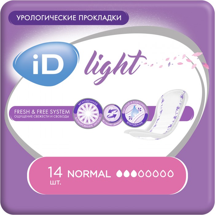 

iD Урологические прокладки Light Normal 14 шт., Урологические прокладки Light Normal 14 шт.