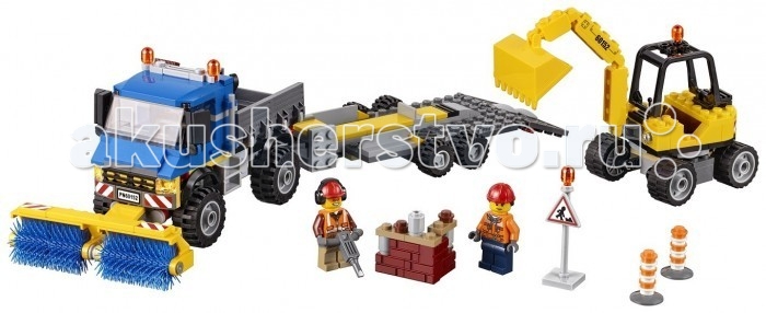 Конструктор Lego Уборочная техника 60152Уборочная техника 60152 Конструктор Lego Уборочная техника 60152Уборочная техника 60152Lego Уборочная техника имеет массу активных частей конструктора, которые позволят существенно расширить игровой процесс. Вращающийся по кругу экскаватор желтого цвета с подвижным ковшом. Подъемная крыша кабины укомплектована рычагами управления. Присутствует специальная уборочная машина с таким же типом крыши, внутри нее расположен руль, двери кабины можно открыть. Уборочная машина имеет расширенный функционал благодаря вращающейся щетке и дополнительным аксессуарам. В комплектацию набора входят: 299 деталей Двое миниатюрных рабочих Техника: экскаватор с уборочной машиной, специальный прицеп, в котором находятся инструменты и кладка из кирпичей Дополнительные наклейки для декора и стилистики.<br>