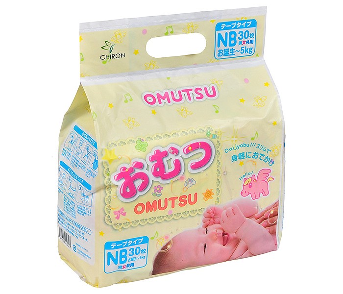 Подгузники Omutsu Подгузники детские NB (0-5 кг) 30 шт. подгузники