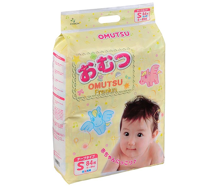 

Omutsu Подгузники детские S (4-8 кг) 84 шт., Подгузники детские S (4-8 кг) 84 шт.