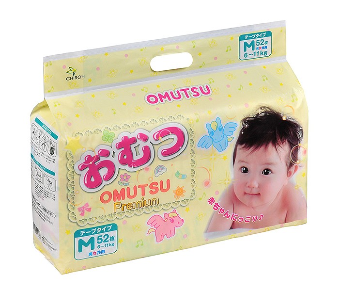 Подгузники Omutsu Подгузники детские M (6-11 кг) 52 шт. подгузники