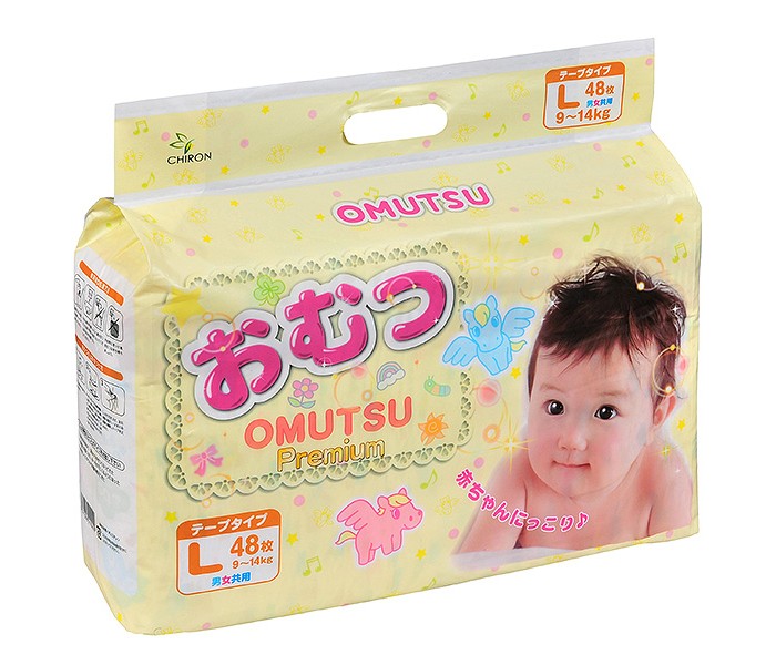 Подгузники Omutsu Подгузники детские L (9-14 кг) 48 шт. подгузники