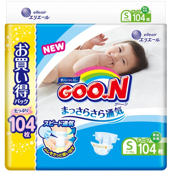 

GooN Подгузники S (4-8 кг) 104 шт., Подгузники S (4-8 кг) 104 шт.